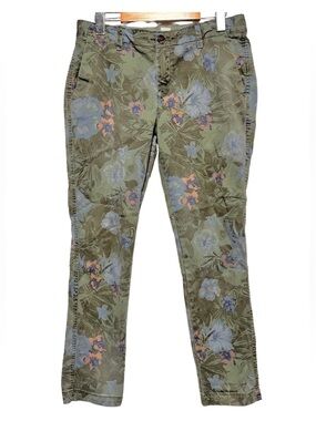 GAP Floral Chino Pants Botanical Cottagecore Boho Garden Preppy